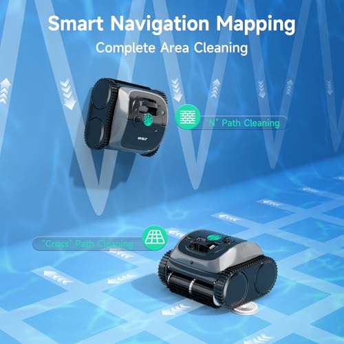 (2026 Upgrade) WYBOT C1 Pool Vacuum Robot for Above Ground & Inground Pool, 150mins Cordless Pool Cleaner, 4-in-1 Wall/Waterline/Platform Cleaning up to 1,614 sq.ft, Smart Navigation, App Control