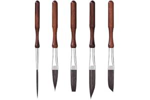Lymizhuo 5-Piece Pinstriping Brush Set, High-Performance Detail Liner, Scroll, Sword & Striper Brushes for Professional Oil P