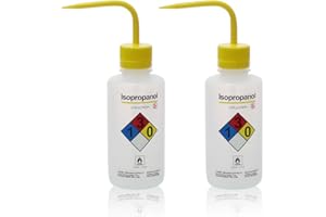 Labvida 2pcs of Safety Wash Bottles, Vol.500ml 17oz, Isopropanol Wash Bottle, LDPE Material, LVM003