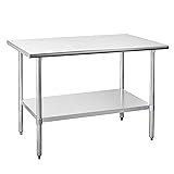 Hally Stainless Steel Table for Prep & Work 30 x 48