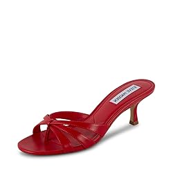 Steve Madden Women's Cary Heeled Sandal, Red