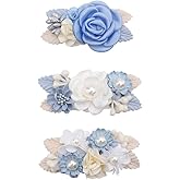 Flower Hair Clips Set for Baby Girl Lightweight Floral Hair Bow Accessories with Boutique Fully Lined Alligator Clip for Toddler Teens Gifts (AE)