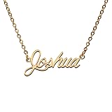Joshua Name Tag Necklaces for Her His Friends