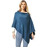Coco + Carmen Womens Ponchos for Women - Lightweight Womens Shawl in Stonewash, Open Front Poncho Sweater for Women, Versatile Sweater Cape Poncho
