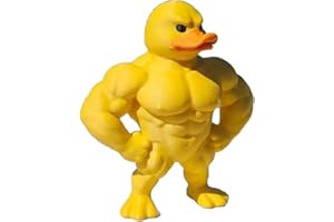 3D Printed Muscle Duck Figurine, Funny Desk Decor Collectible Statue, Muscular Duck Desktop Figurine, Gifts for Gym People, G
