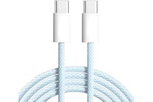 USB-C to USB-C Colored Nylon Braided Fast Charger & Data Cable 60W, 480 Mbps, for Apple iPhone, iPad, Samsung Galaxy, Tablets
