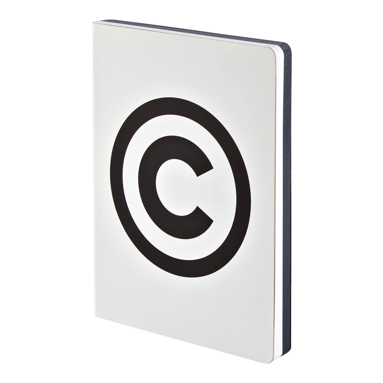 Nuuna Graphic L "Copywright" Smooth Bonded Leather Notebook - White