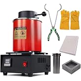 TOAUTO 3KG 110V Automatc Electrc Metal Gold Meltng Furnace