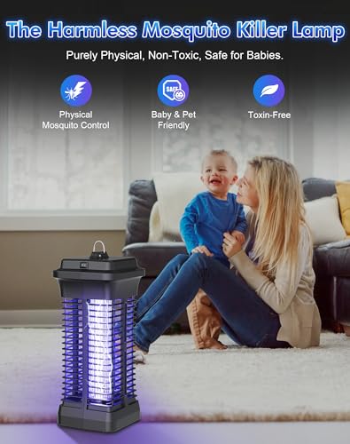 Regevo Electric Insect Killer, 6 W 1000 V UV Light Mosquito Lamp - Energy Saving, Environmentally Friendly, Quiet and Safe, for Bedroom, Living Areas and Indoor Use
