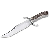 Boker Bowie N690 Stag Fixed Blade Hunting Knife 121547HH
