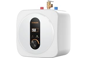 KENUOS Under Sink Instant Hot Water Heater 2.5 Gallon Water Heater Digital Display Household 120V 1500W Mini Tank Water Heater,RV Small Water Heater with Pressure Release Vavle 1/2" NPT