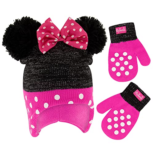 Disney girls Minnie Mouse Toddler Girl Winter and Mitten Set