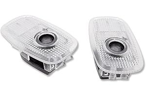 UUAKARIN 2 Pcs Car Projection LED Projector Door Shadow Light Welcome Light Laser Emblem Logo Lamps Kit Puddle Lights for w118 c217