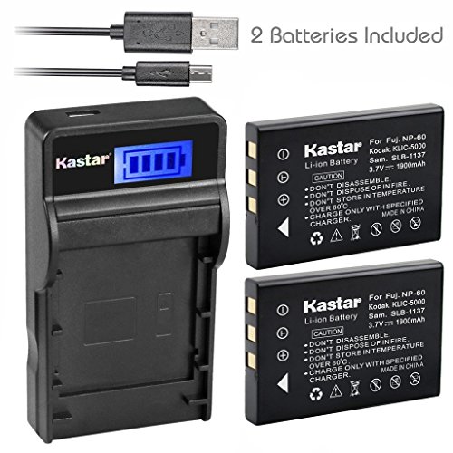 Kastar Battery (X2) & Slim LCD Charger for URC 11N09T NC0910 RLI-007-1 MX-810 MX-880 MX-890 MX-950 MX-980 Universal Remote Controls