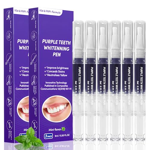 6 Stück Zahnaufhellung Stift Bleaching Zähne Für Strahlend Weiße Zähne, Effektives Zahnbleaching Gegen Kaffee, Tee And Nikotinverfärbungen, Schnellwirkendes Teeth Whitening Pen Mit Minzaroma