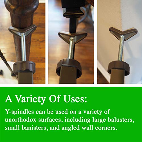 Baby Gate Guru Extra Long M8 (8mm) Stair Banister Adapter YSpindle Rods 2 Pack for Pressure