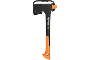Fiskars Chopping Axe S X10, Storage and Carrying Case Included, Length: 44 cm, Non-Stick Coating, Steel Blade/Fibreglass Hand