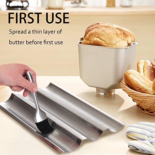 French Bread Baguette Pan Kit3 Loaf baguette pan with Extra Pastry