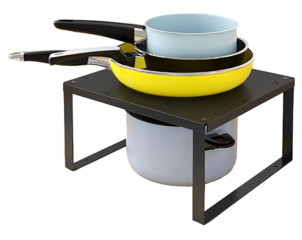 YunNasi Cupboard Shelf Stackable in Stainless Steel Kitchen Shelf Organiser for Kitchen Storage, Bathroom Storage, Makeup Organiser, Cupboard Organiser (1 piece, L:30x28x15cm)