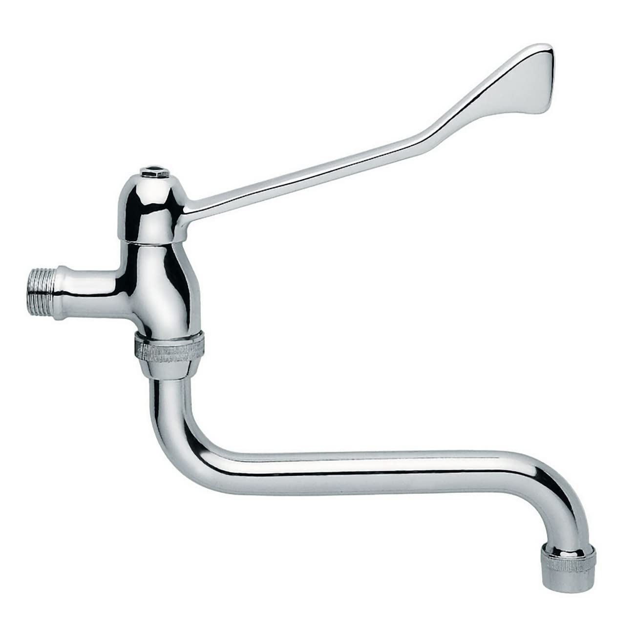 Hygiene Cold Water Wall Tap with Long Lever for Elbow and Swivel Spout