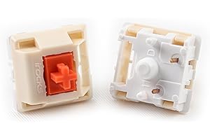 I-ROCKS iRocks Bubble Switches, Tactile, Enhanced Tactility, Pre-Lubed Actuation, 5pin, with POM Stem Compatible for MX Mechanical Keyboard (45pcs/Pack, Bubble Switches)