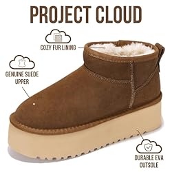 Project Cloud 100% Genuine Leather Ankle Boots for