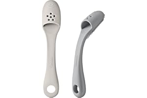 Coomazy Dog Finger Toothbrush, Dog Tooth Brushing Kit with Food Grade Silicone, Easily Clean Teeth Dirt, Suitable for Medium and Large Dogs, 2-Packs, Beige+Grey