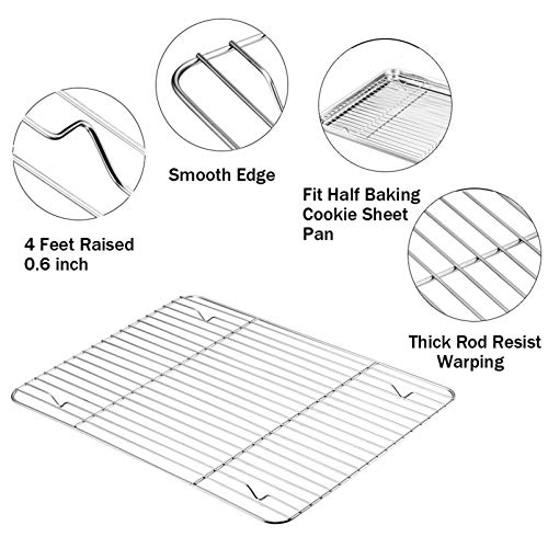 P&P CHEF Baking Sheet and Rack Set, 6 PACK ( 3 Sheets + 3 Racks