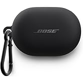 Bose QuietComfort Earbuds Silicone Case Cover, Protective Silicone Exterior, with Aluminum Carabiner for Convenient Carrying, Black