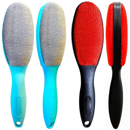 ezclean 4Pack 2Colors Lint Brush for Clothes Furniture Couch, Lint