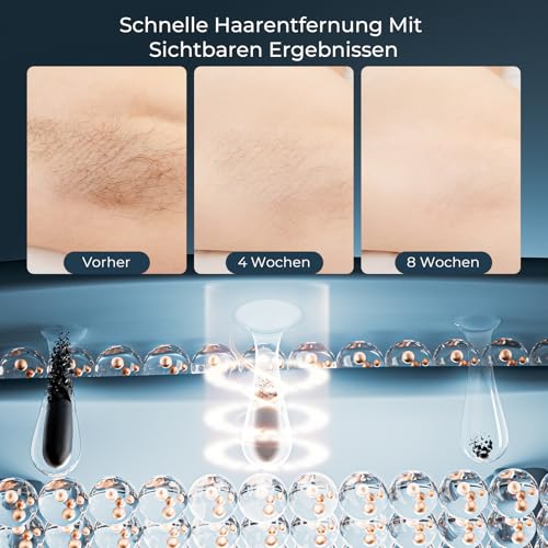 Pulsed Light Epilator, IPL Laser Epilator with 9 Energy Levels Laser Hair Removal for Women Men Face Body