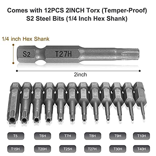 GreaTalent 56in1 S2 Steel Impact Driver Bit Set 1/4" Hex Shank