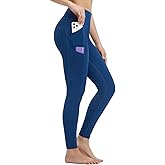 baleaf Women's Leggings with 6 Pockets 25'' High Waisted Workout Yoga Tummy Control 7/8 Ankle Pants