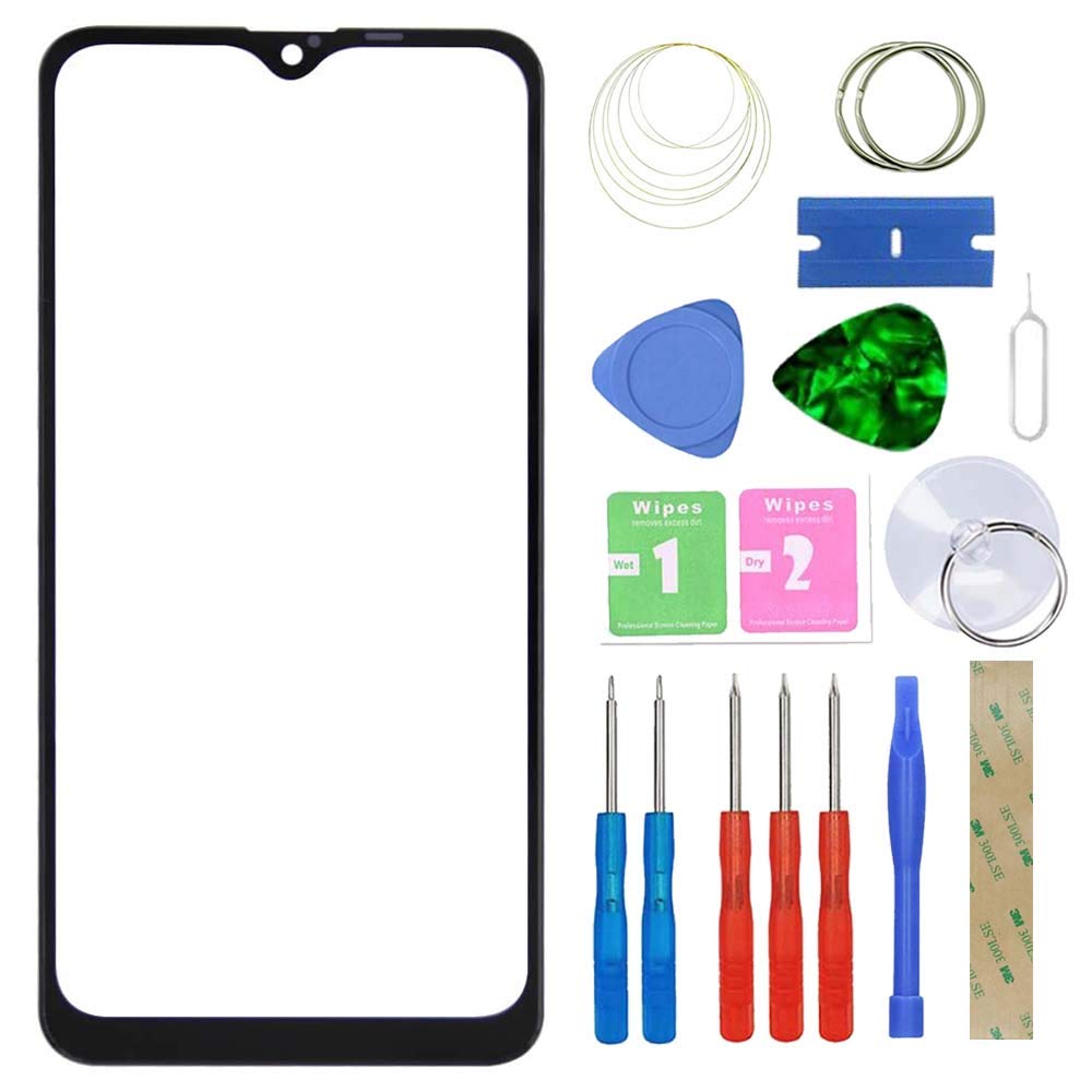 MovTEK Screen Replacement Front Glass Repair Kit Genuine for Samsung Galaxy A10s SM-A107F 6.2" (No Touch and LCD Display) with Tools - Black