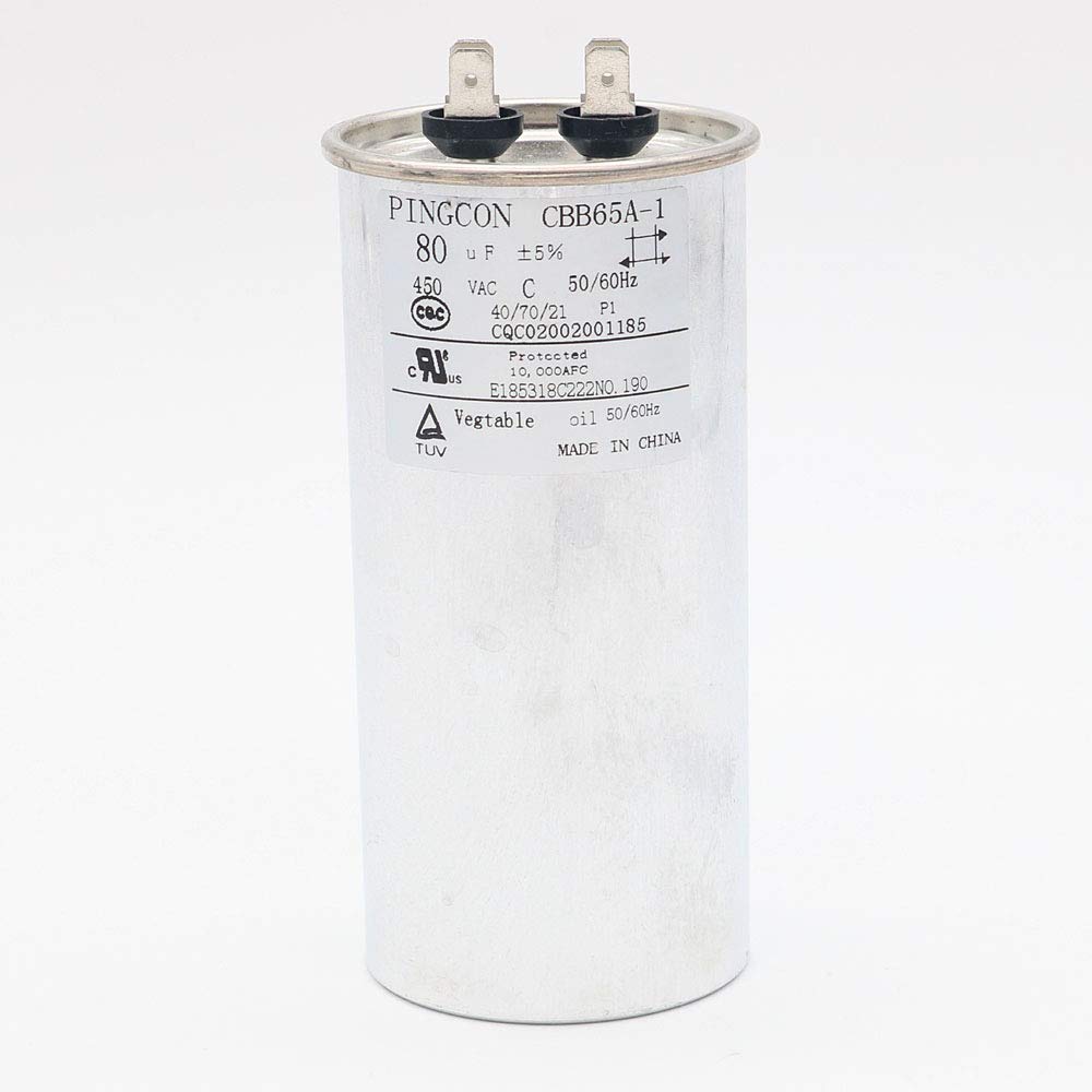DollaTek 80uF CBB65 Capacitor Motor Running for Air Conditioner 450VAC SH 40/70/21 50/60Hz