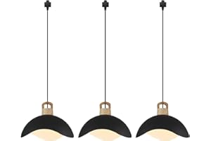 Kiven H-Type Track Lights, E26 1-Light Track MountedSimple Nordic Style Macaron Wood Rrt Petal-Shaped Hanging Crescent Lamp f