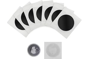JIAN BOLAND 50pcs NFC Stickers NTAG215 NFC Tags 25mm NFC Stickers Round Works with TagMo (Android) and Placiibo (iOS) and All NFC Applications-Adhesive, Writable (Black)