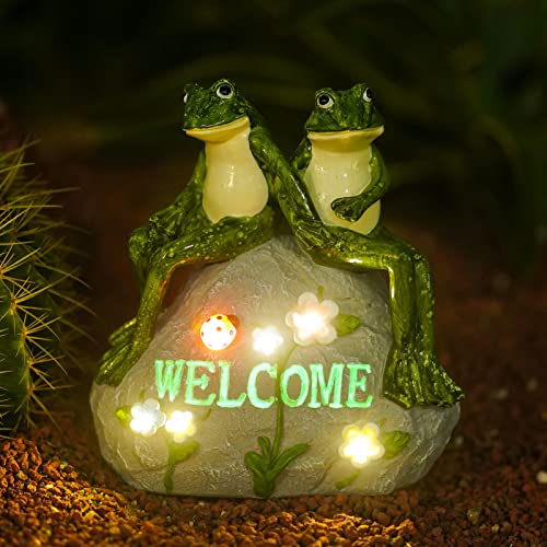 Nacome Solar Frog Garden Statue