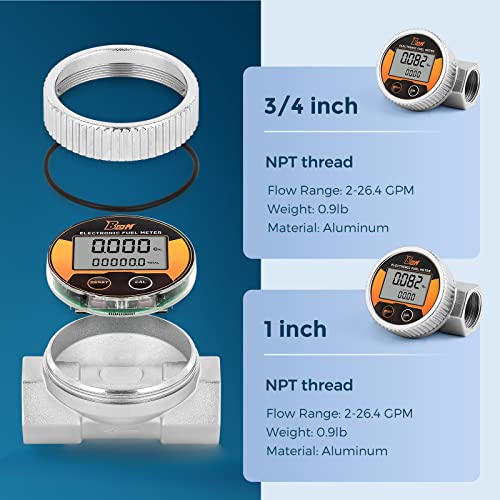 Bonvoisin Turbine Flow Meter 1 Inch NPT Thread Fuel Flowmeter ±1% ...