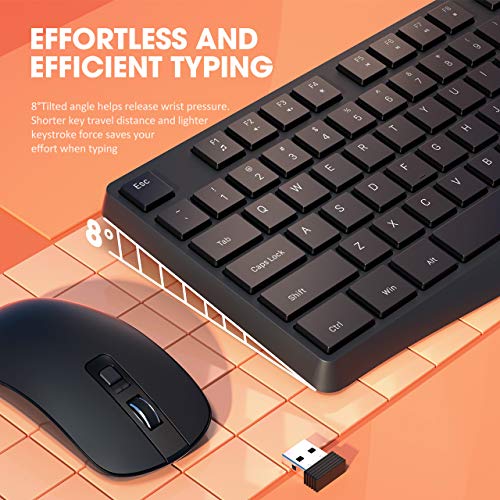 VicTsing Wireless Keyboard and Mouse Combo [Energy Saving], 3 Level DPI