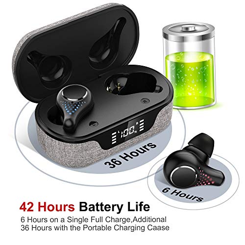 Latest Upgrade True Wireless Earbuds with iPhone/Android, 10mm