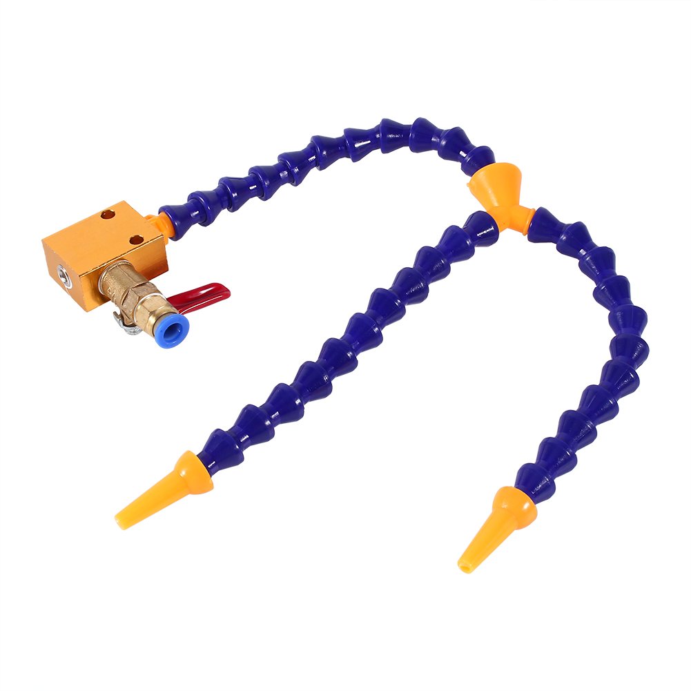 Bidirection Mist Cooling System, Mist Cooling Spray System Bidirection Tube + Valve for 8mm Air Pipe CNC Lathe