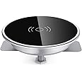 i.VALUX Invisible Desk Phone Charger,15W Fast Wireless Charging Pad,Hidden Qi-Certified Quick Charge Cordless Desktop Charging mat Compatible with iPhone 15/14/13/12/11 Pro/XR/Airpods/Samsung Galaxy