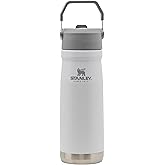 STANLEY IceFlow Flip Straw Water Bottle 22 oz | Built-In Straw for Travel and Sports | Lightweight and Leak Resistant | Insulated Stainless Steel | BPA-Free | Polar
