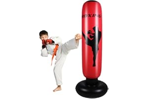 ZHUYNXIR Punching Bag for Kids, Free Standing Boxing Bag for Kids,Inflatable Dummy, Inflatable Punching Bag, De-Stress Boxing Bag for Kids