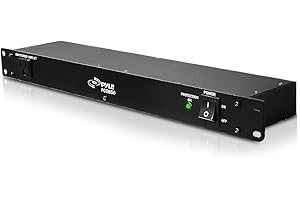 Pyle PDU Power Strip Surge Protector - 150 Joule 15 Amp 9 Outlet, Heavy Duty Electric Extension Cord Strip - 1U Rack Mount Protection Power Outlet Strip W/ AC Filter - PCO850