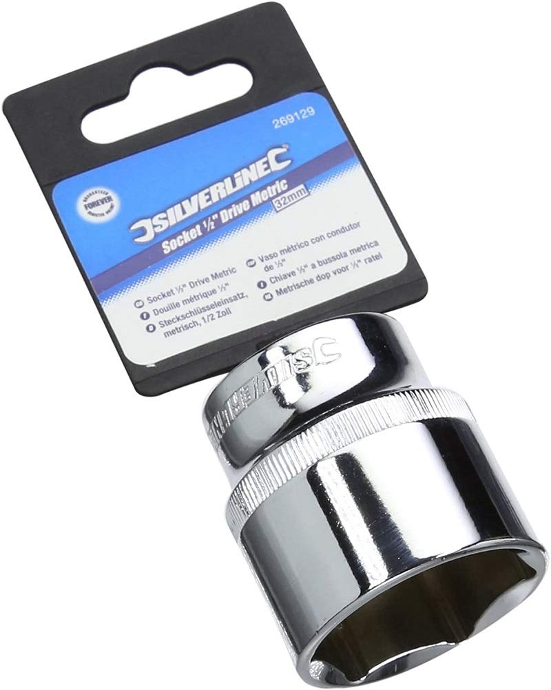 Silverline 269129 Socket 1/2" Drive 6pt Metric 32 mm
