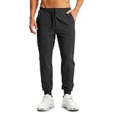Aolesy Men's Joggers Sweatpants with Zipper Pockets Stretch Athletic Gym Pants for Workout, Running, Golf (Fleece & Regular)