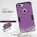 LONTECT for iPhone 7 Plus Case Hybrid Heavy Duty Shockproof Full-Body Protective Case with Dual Layer [Hard PC+ Soft Silicone] Impact Protection for Apple iPhone 7 Plus - Purple/Black
