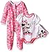 Disney Baby Minnie Mouse 3 Pc Set with Bib, Multi/Pink, 0/3 Months